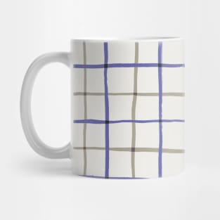 Very peri and beige tattersall plaid Mug